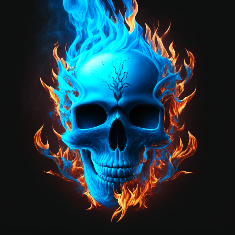 " skull fire eje blue - Add Fire to the Skull". add fire to the skull