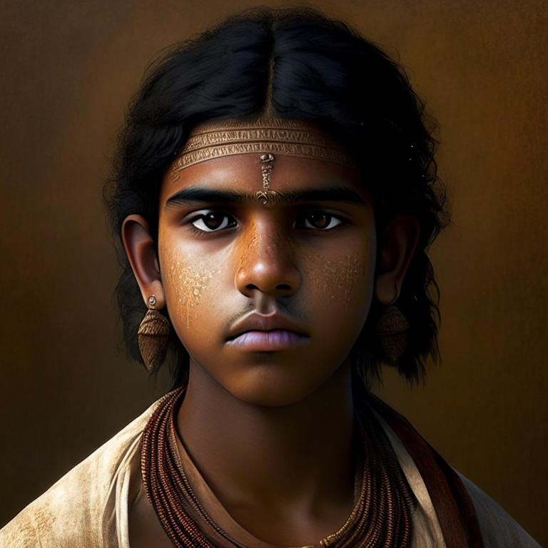 Ancient low cast indian teen