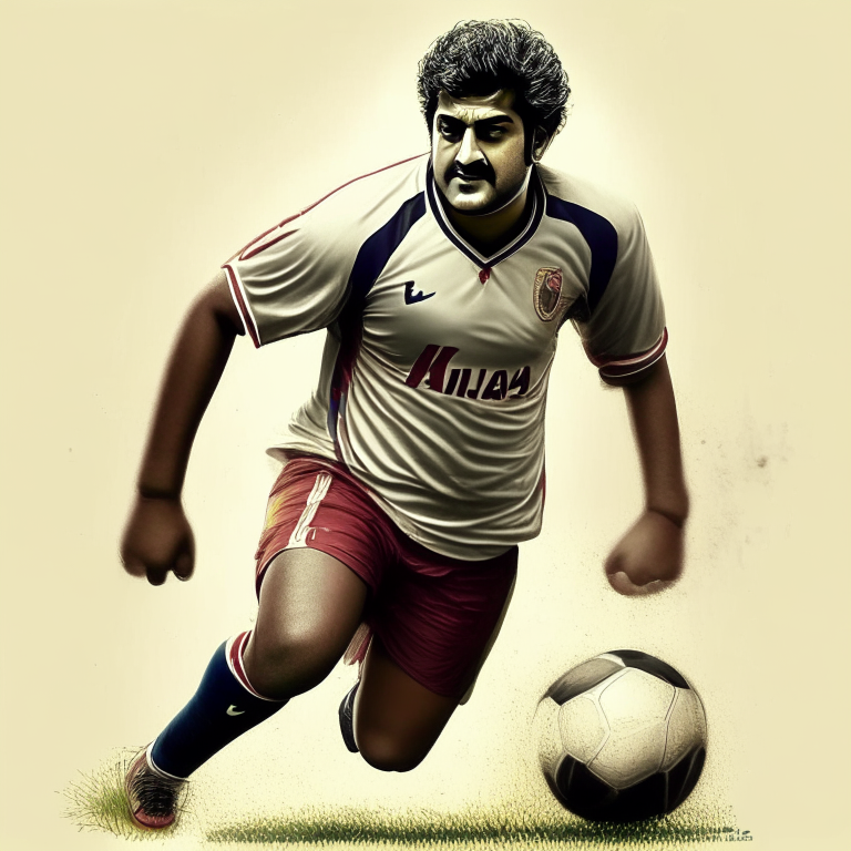 Ajithkumar as soccer player