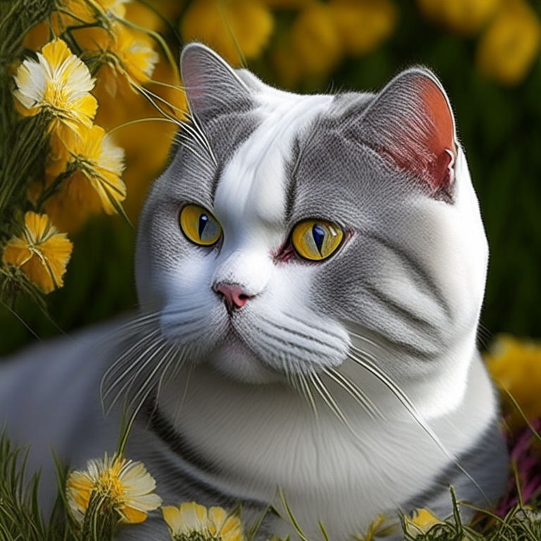  , garden,  , neow colous , colourful , silver shaded tabby white british shorthair amber eyes white cheeks,neow colours