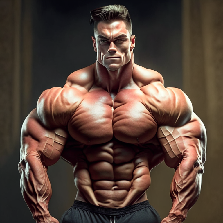 a bodybuilder with cuting