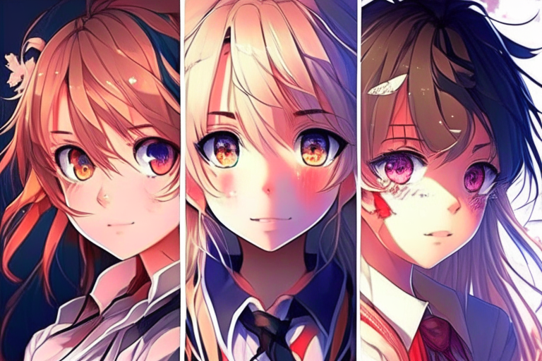 3 beautiful anime girls vs 3beautiful anime boys 