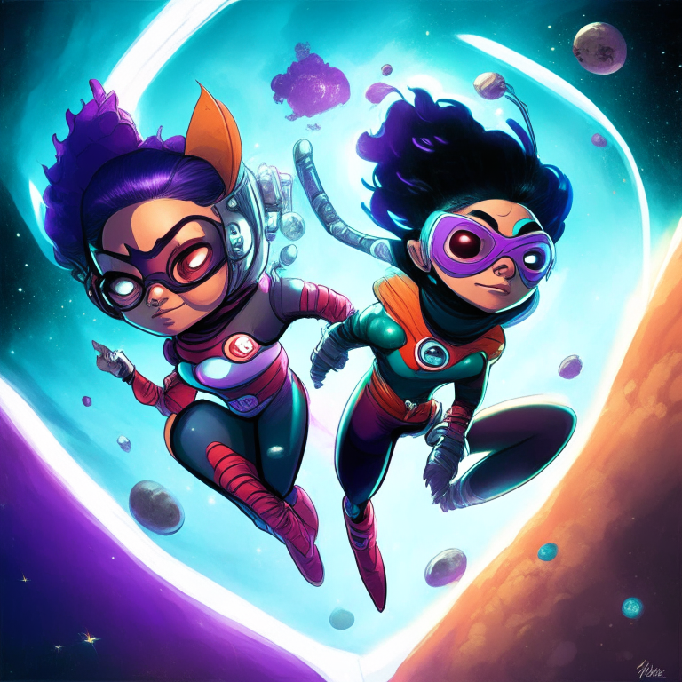 bijita and gogo In Space with a superpower 