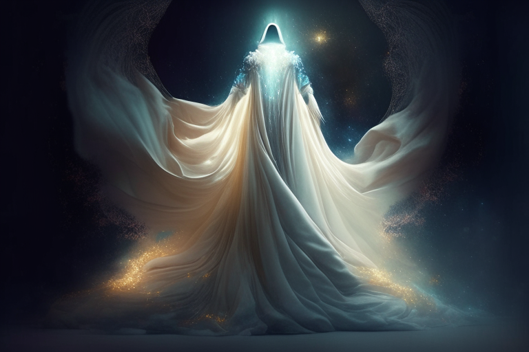 Simulate a gown in the spiritual realm