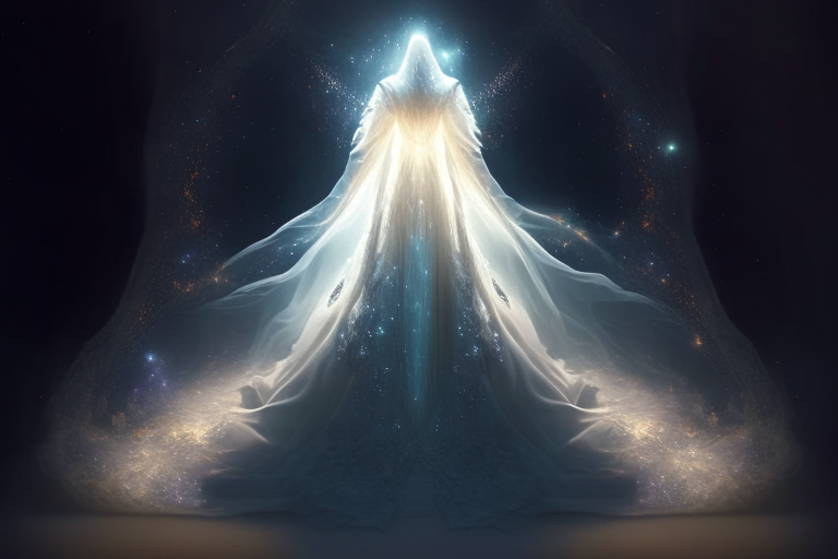 Simulate a gown in the spiritual realm