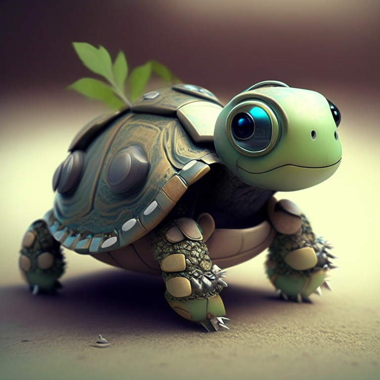 Cute robotic turtle