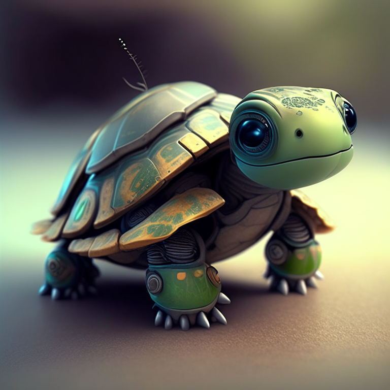 Cute robotic turtle