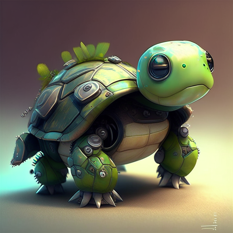 Cute turtle robot