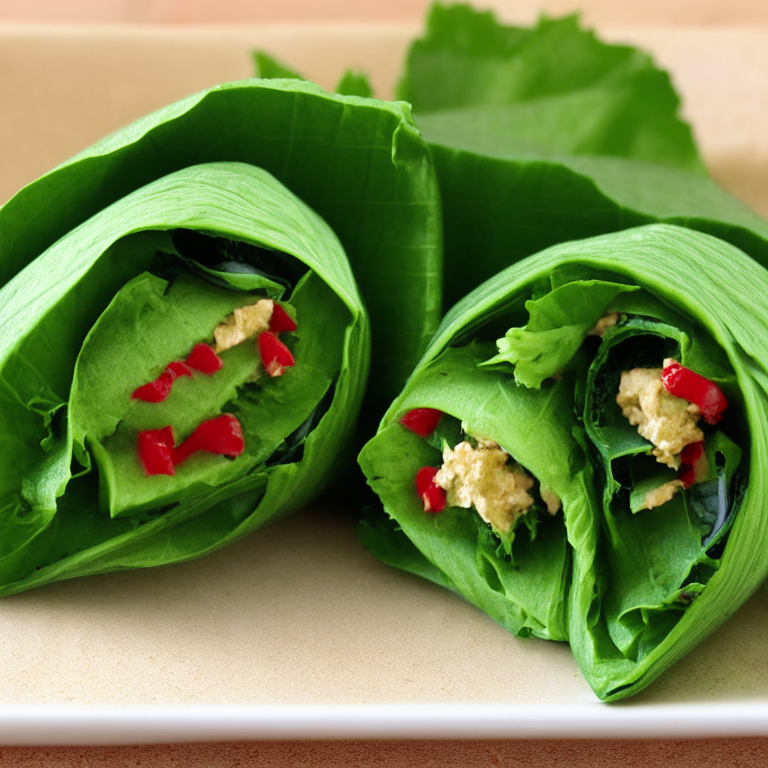 Alkaline Collard Green Wraps with Sprouted Hummus