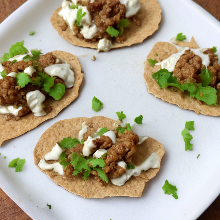 Raw Walnut Tacos with Spicy Cashew Sour Cream