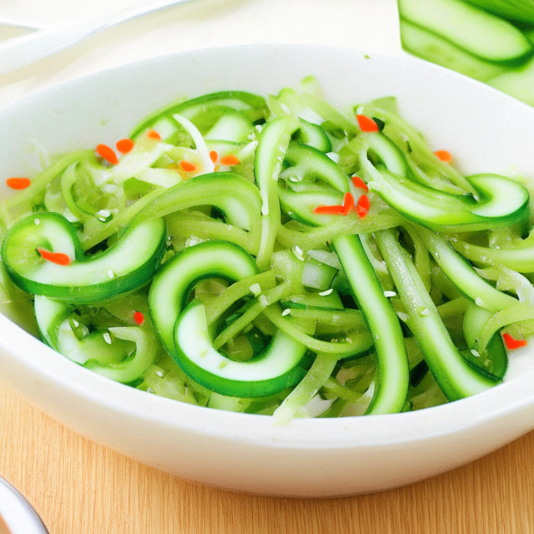 Cucumber Noodle Salad with Tangy Dressing