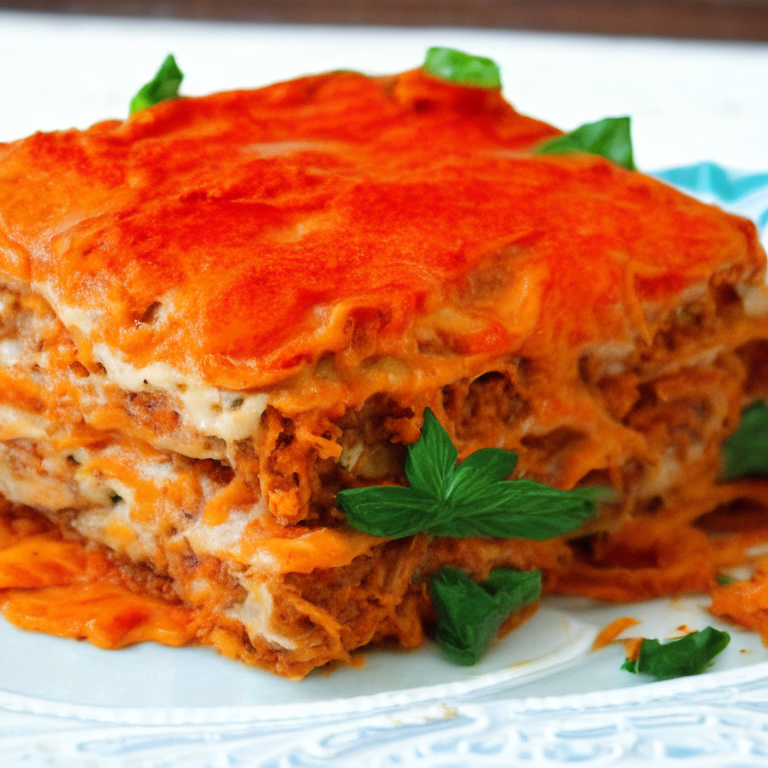 Sweet Potato "Lasagna" with Alkaline Marinara Sauce