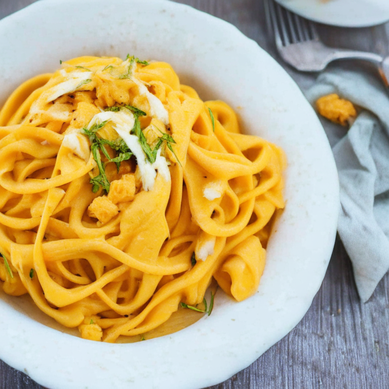 Butternut Squash Noodles with Creamy Cashew Alfredo