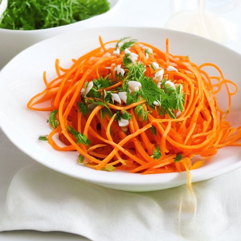 Carrot Ribbon Salad with Lemon Tahini Dressing