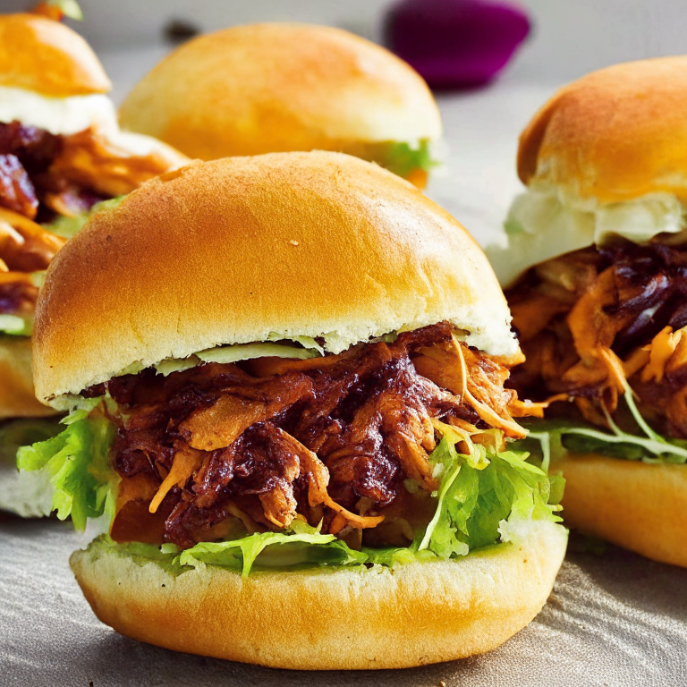 BBQ Jackfruit Sandwiches with Tangy Slaw