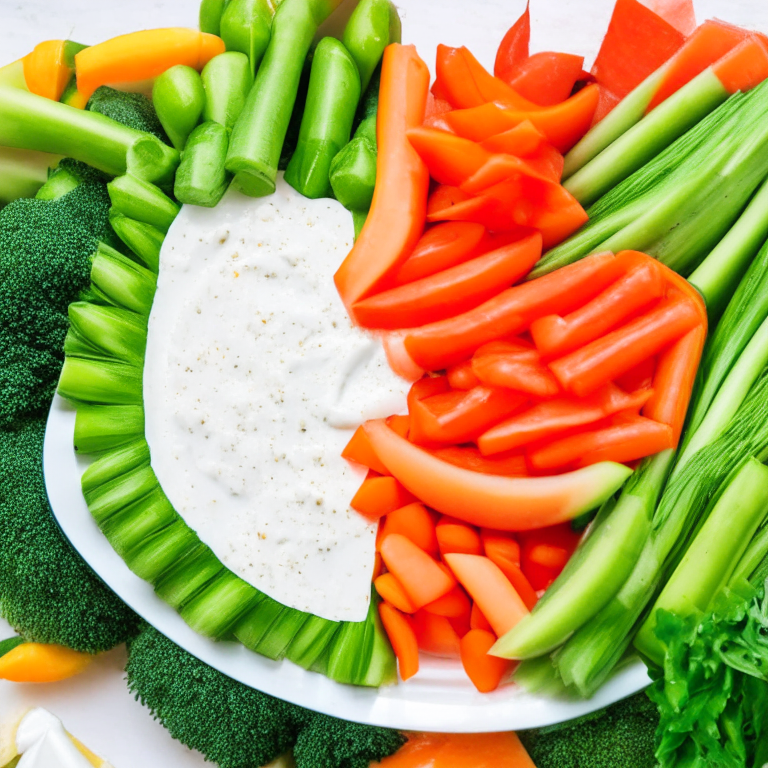 Fresh Vegetable Crudités with Creamy Alkaline Dip