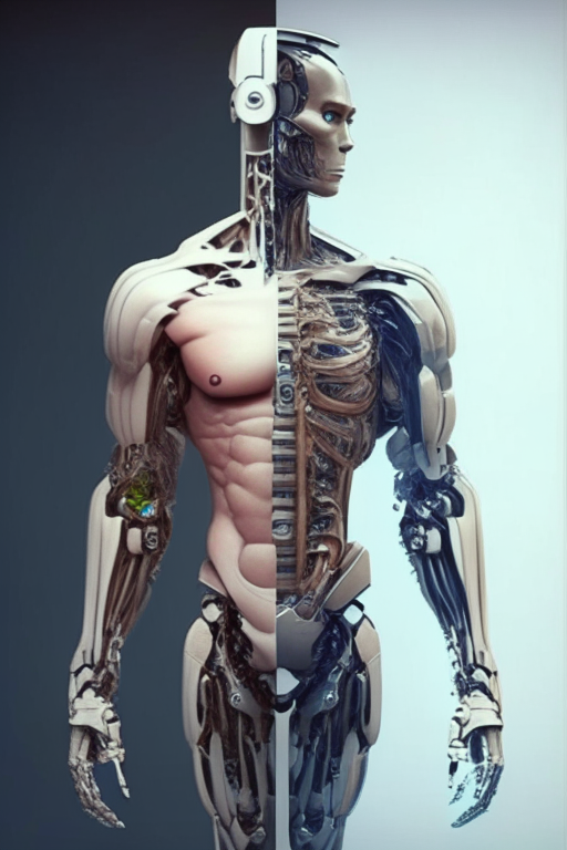 Robot body, silicon skin, change a human body into it. Silicon body, metallic skin