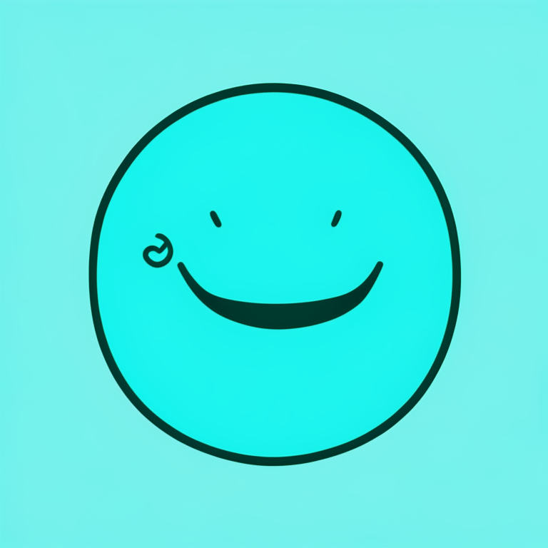 website icon outline mint blue dark yellow vector positive funny