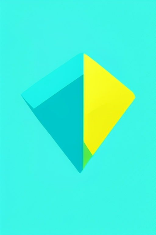   mint and blue colors, bold outline picture, dark yellow shadow, vector emoji simplistic website icon, Perfect Cute Website icon, simplified 3 color vector low poly Icon of a menu