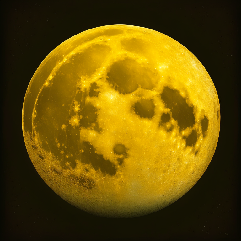 Golden moon irradiating color 
