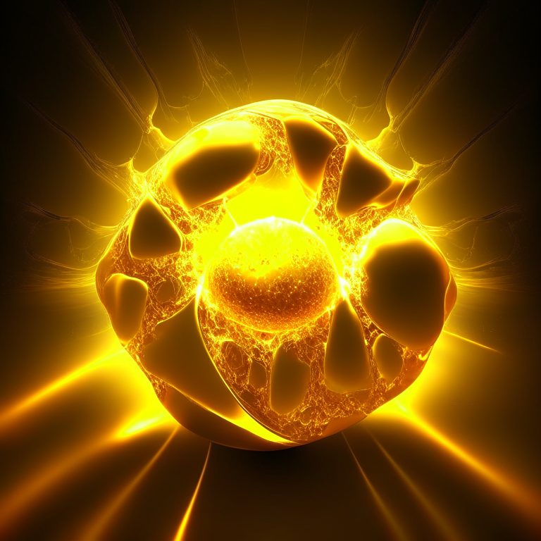 Golden treasure irradiating color 