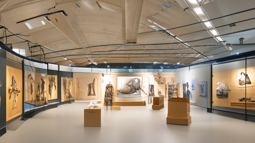 the interior of the museum showcasing the installation