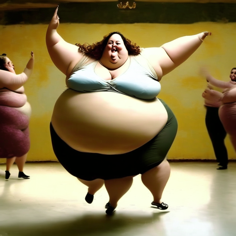 Fat women dance she beautiful 