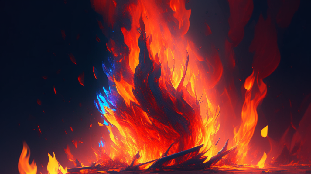 fire, vibrant, 8k, concept art