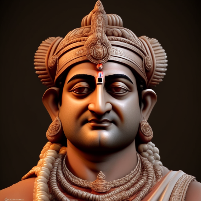 3d real portrait of Shri Ram
