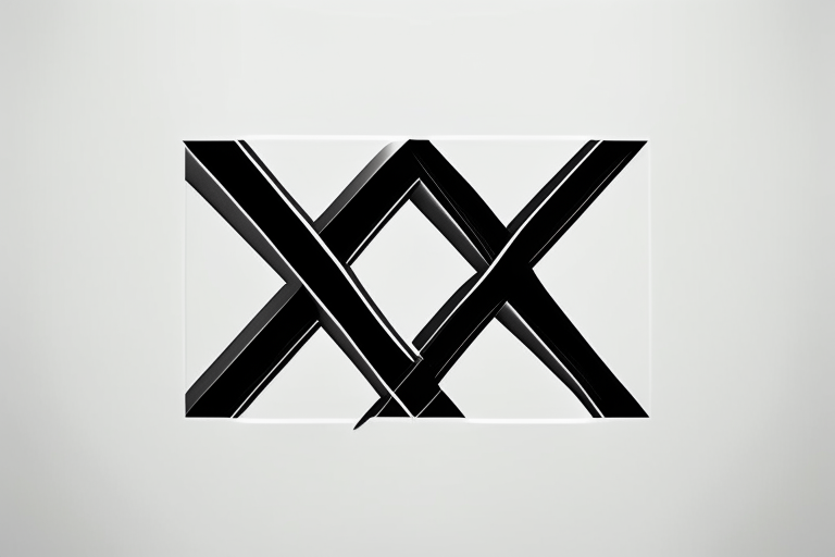 X, S and D arranged in a symmetrical and balanced fashion in a horizontal line with a modern san-serif font