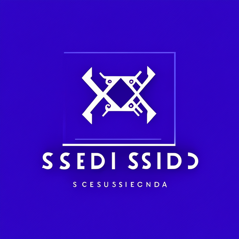 A bold and professional logo design for an educational research institute called XSD, using the letters XSD as the basis for the design with a purple and blue color scheme and a microscope symbol