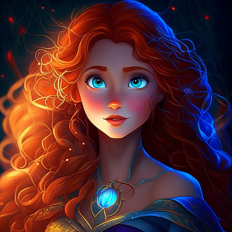 Amazing georgeous beautiful princess Disney brave human, nice lights hard detail