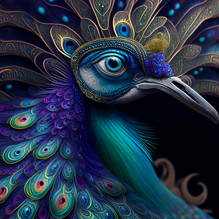 Magical georgeous rise Peacock hard detail
