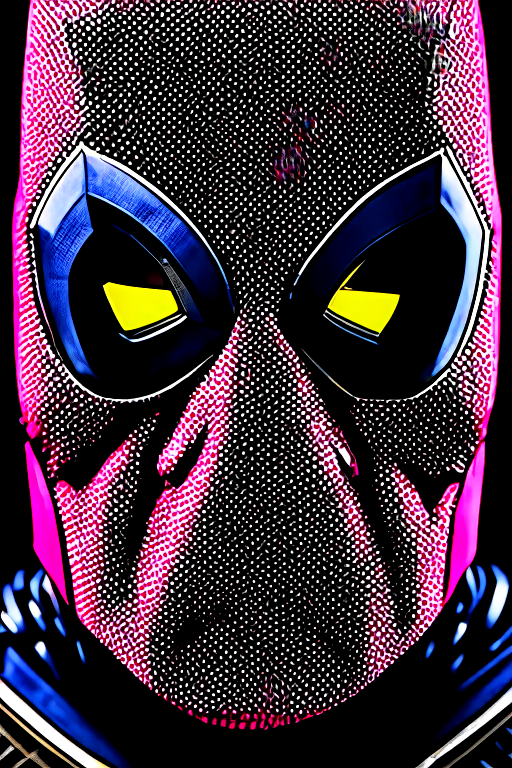 a hyper realistic ultra detailed photograph of a Deadpool at a detailed symmetric, detailed mask, 30-megapixel, 4k, Canon EOS 5D Mark IV DSLR, 85mm lens, sharp focus, intricately detailed, long exposure time, f/8, ISO 100, shutter speed 1/125, diffuse back lighting, award winning photograph, facing camera, looking into camera, monovisions, perfect contrast, High sharpness, facial symmetry, depth of field, ultra-detailed photography, raytraced, global illumination, TanvirTamim, smooth, ultra high definition, 8k, unreal engine 5, ultra sharp focus, award-winning photograph, trending on artstation