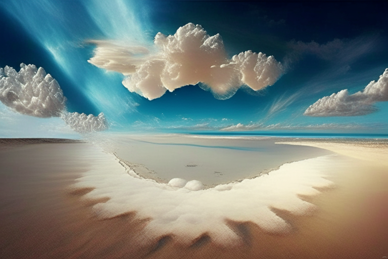la Vía Láctea en el cielo en una playa