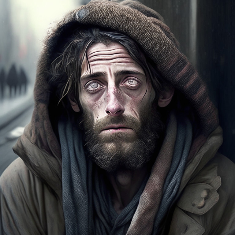 Handsome homeless 