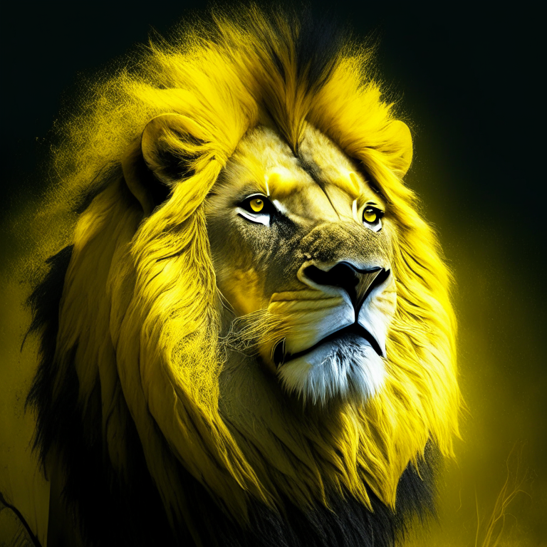 Yellow lion