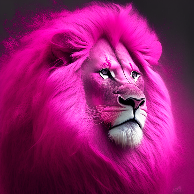 Pink lion 