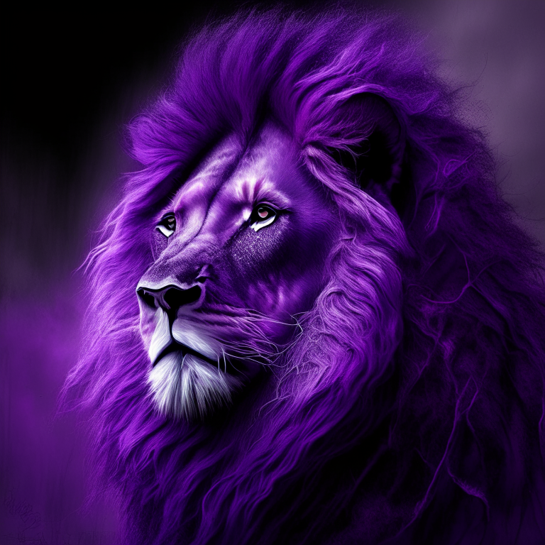 Purple lion 