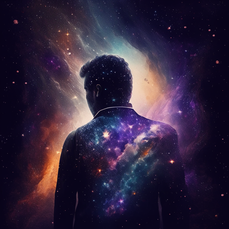 A man in galaxy 