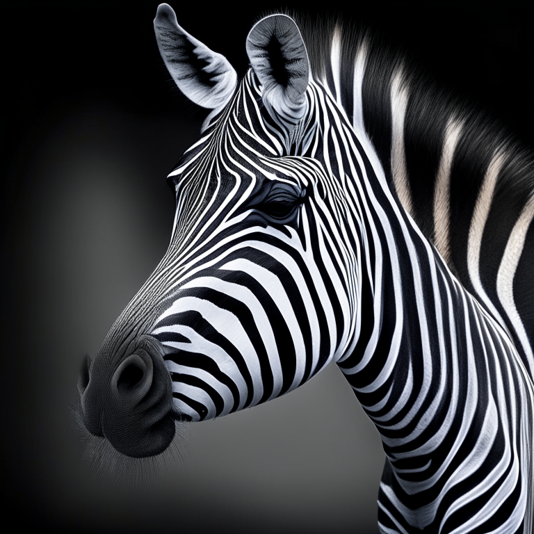 Beautiful zebra with hemlet