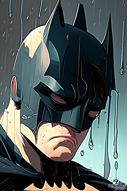 Bathman anime crying 