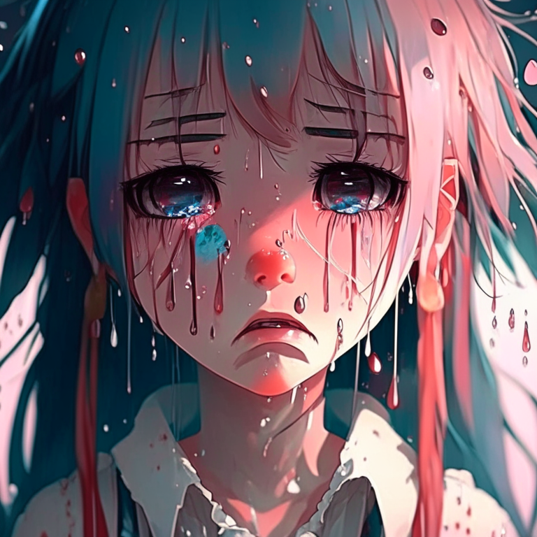 Pretty anime cry