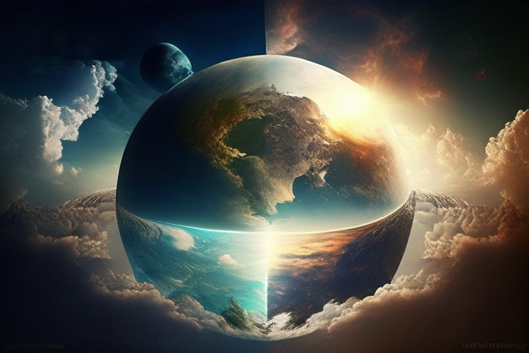 I saw a new heaven and a new earth,