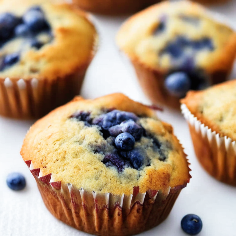 Air Fryer Blueberry Banana Muffins