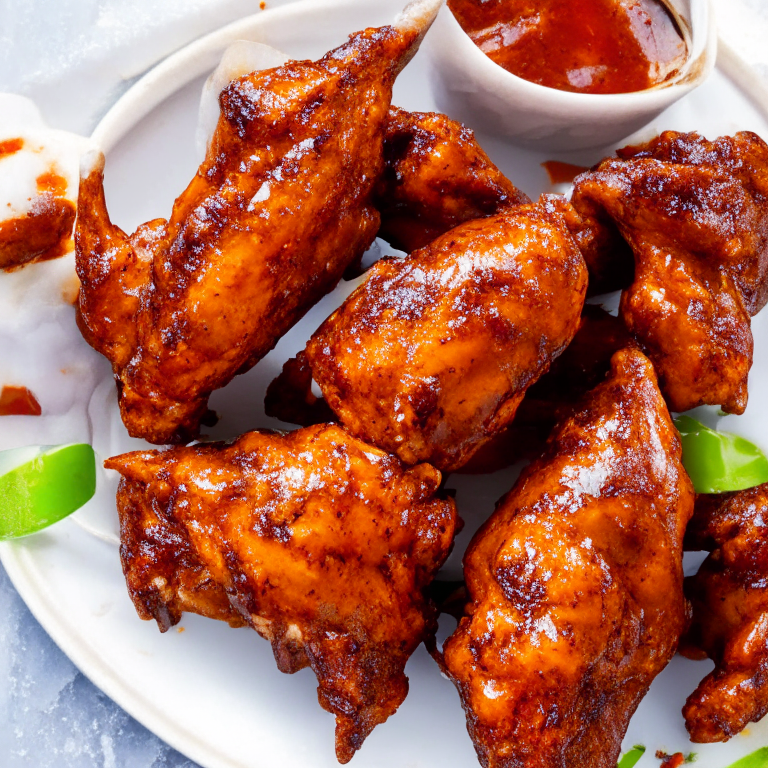 Air Fryer Spicy BBQ Chicken Wings