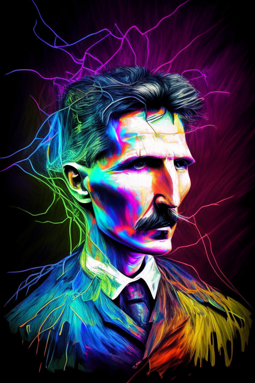 Nikola Tesla electricity colourful 