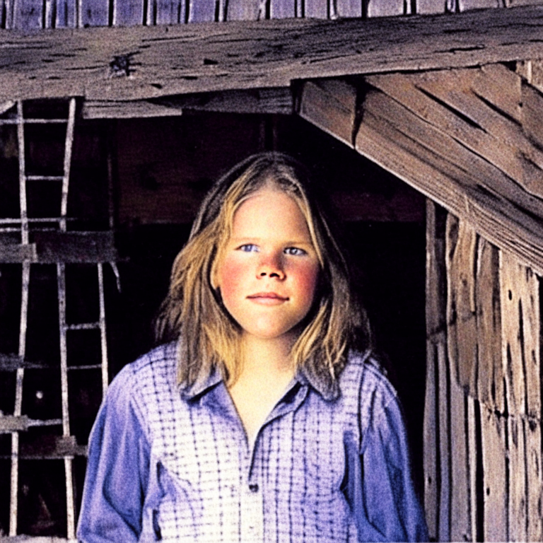 Jaycee Dugard  11 year old in the old barn
