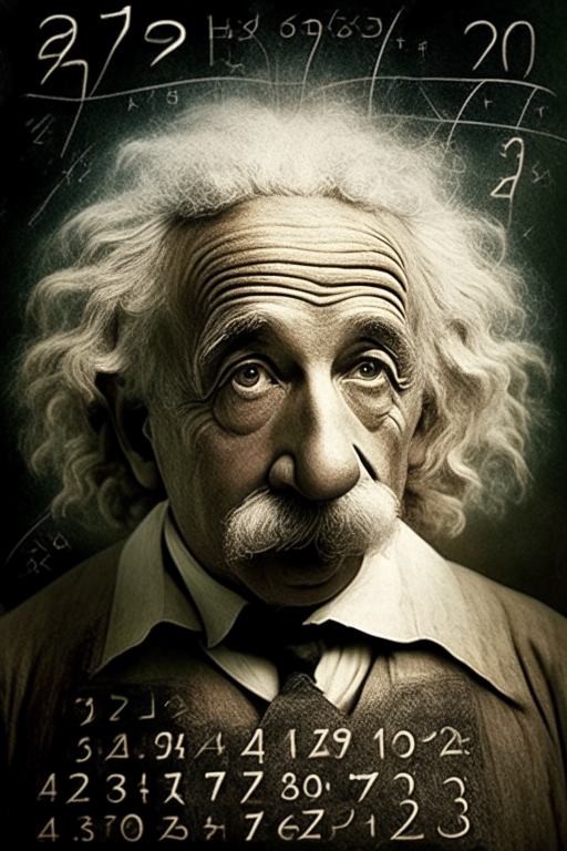 Albert Einstein as math god