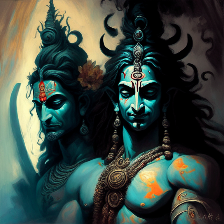 Visnu y shiva lord
